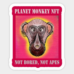 Planet Monkey Animals Not Bored Apes Sticker